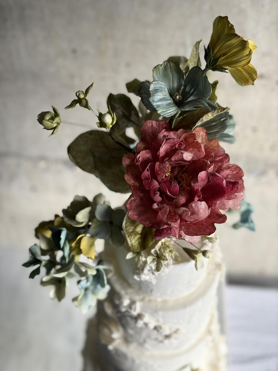 Colorful peony bouquet
